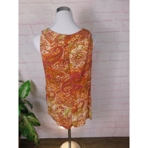 Dressbarn Beaded Paisley Halter Top L Women Boho - Picture 6 of 11
